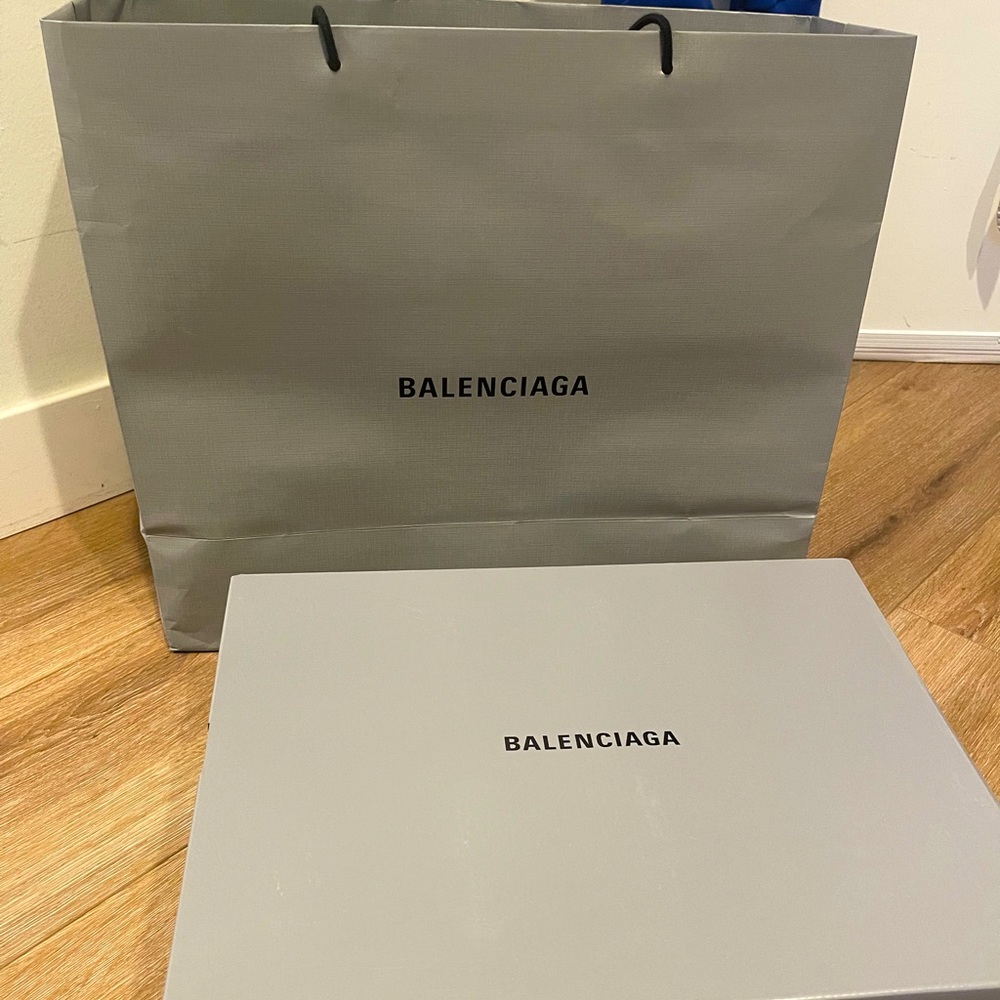 Balenciaga shopping bag and shoe box